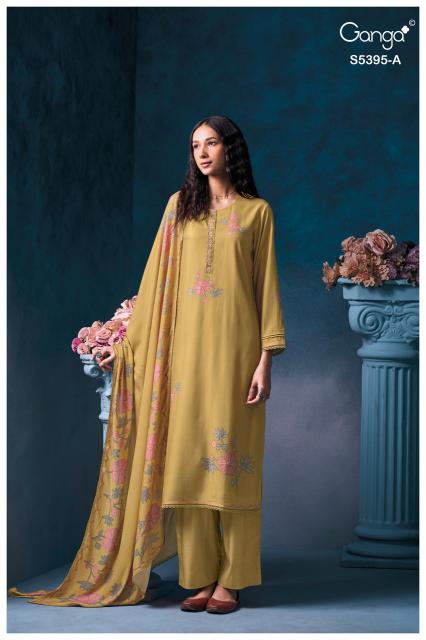Ganga fyrevia 5395 wholesale dress materials in vijayawada